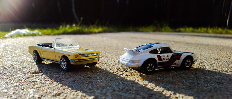 1965 Mustang and Porsche 911 Carrera RS. Photo credit MustangFan